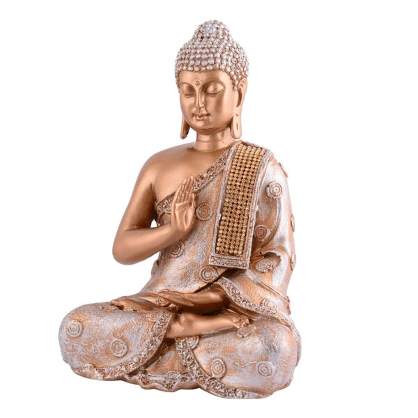 Buddha Idol Statue Showpiece Gift Gifting Item Polystone Home Decor Decoration - Image 4