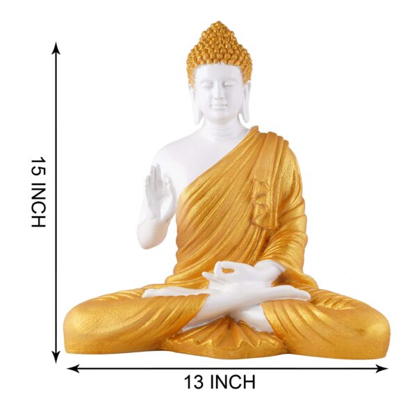 Buddha Idol Statue Showpiece Gift Gifting Item Polystone Home Decor Decoration - Image 4